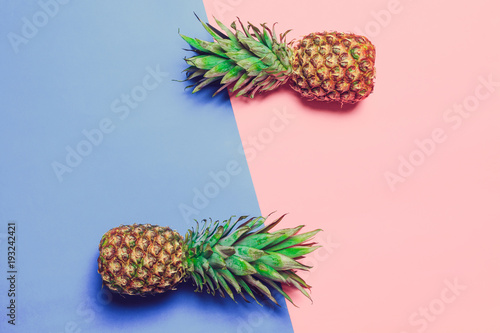 pineapple on colored paper