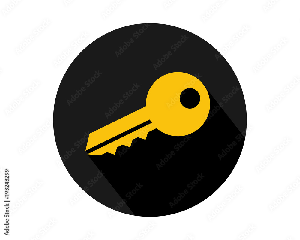 yellow key black circle locked storage safe secure image vector icon yellow key black circle locked storage safe secure image vector icon