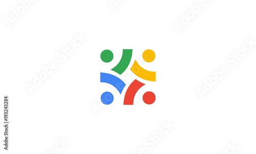 Cuadro en lienzo People, Teamwork Logo Vector