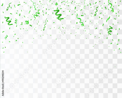 confetti isolated on tansparent background. Vector birthday concept.