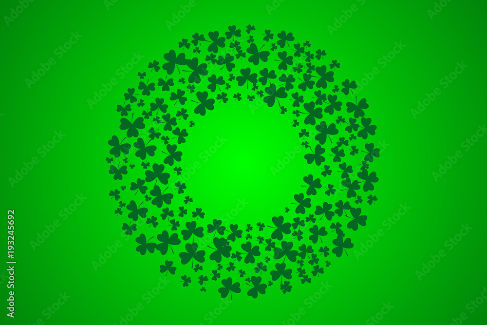 Shamrock frame. Vector illustration for Saint Patrick Day Greeting Card Shamrock frame. Vector illustration for Saint Patrick Day Greeting Card
