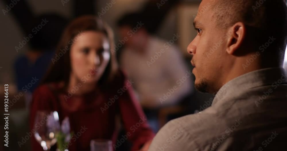 4K Relationship issues - couple having a big argument in restaurant with main focus on woman 4K Relationship issues - couple having a big argument in restaurant with main focus on woman