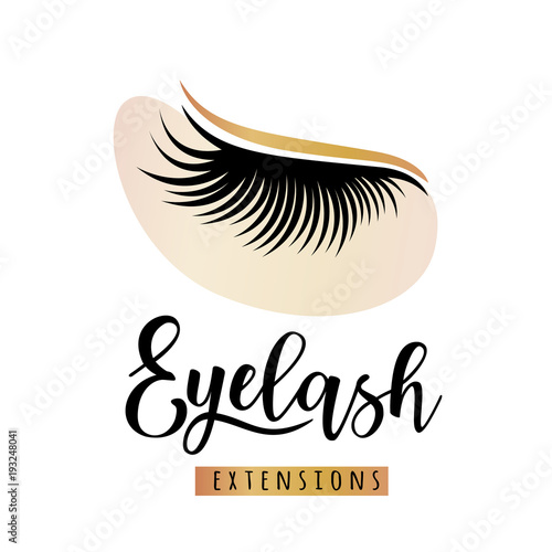 Eyelash extensions logo with eye patch