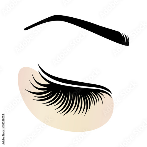 Eyelash extensions logo with eye patch