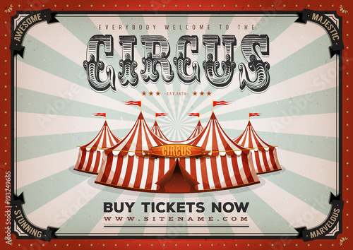 Vintage Circus Poster Background