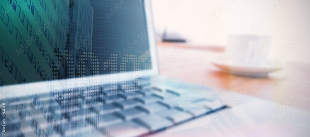 Composite image of composite image of binary code on digital Composite image of composite image of binary code on digital