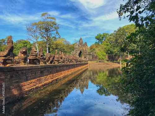 Temple Lake Siem Reap Cambodia