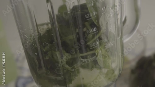 Slow motion green juice