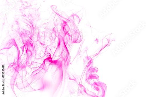 Purple smoke on white background