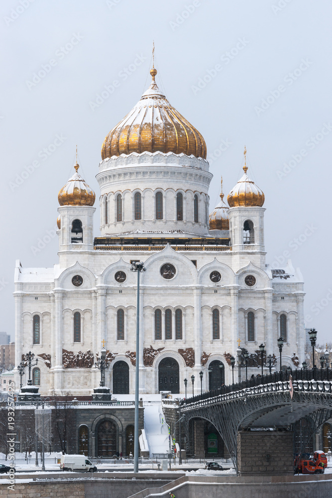 Moscow Cathedral of Christ the Savior in winter