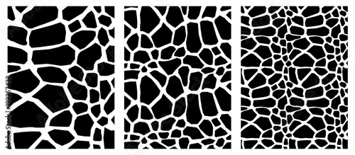 Giraffe skin seamless vector pattern