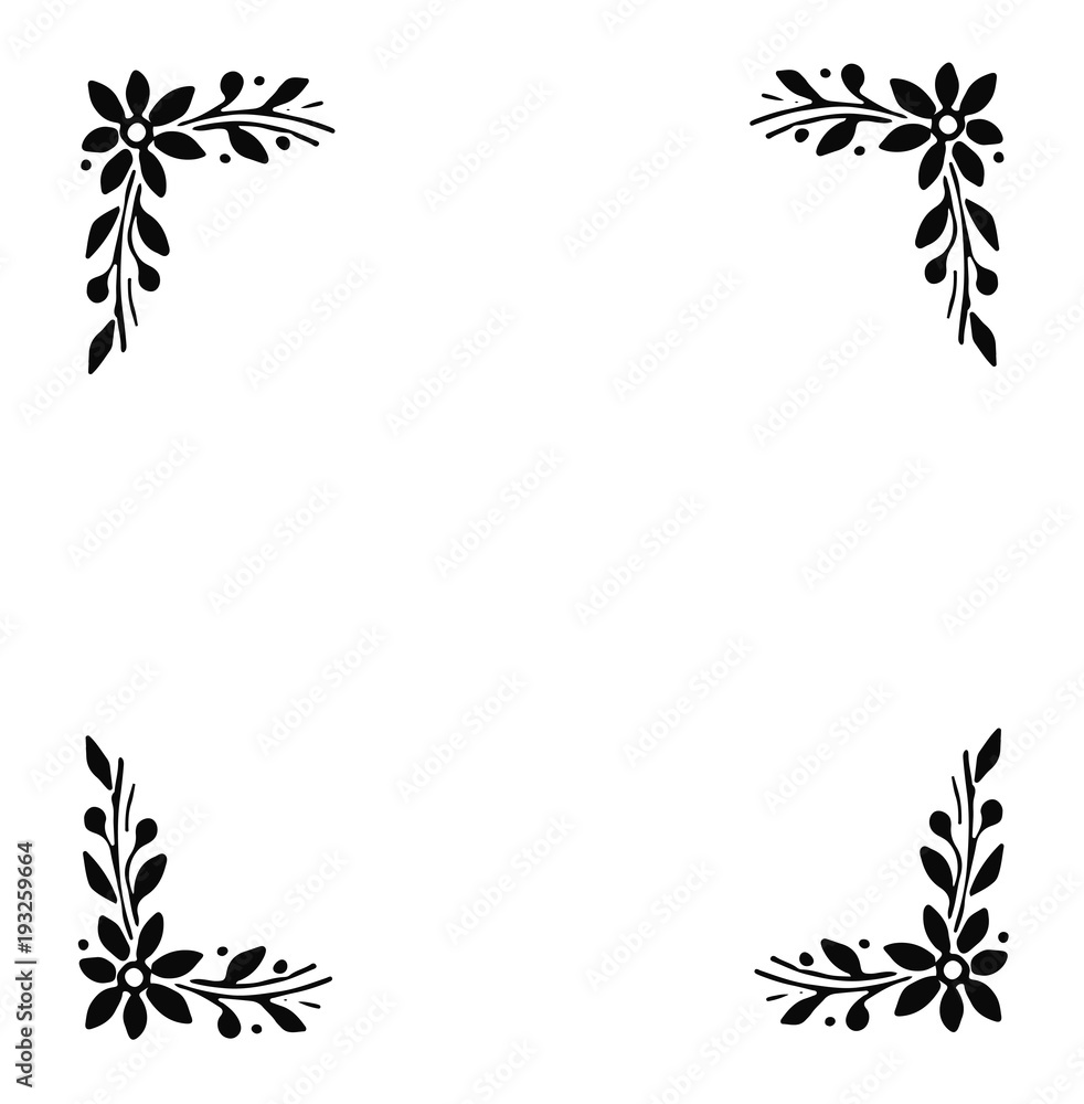 floral frame ornament decoration  #vector