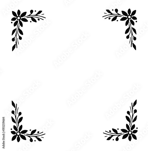 floral frame ornament decoration  #vector