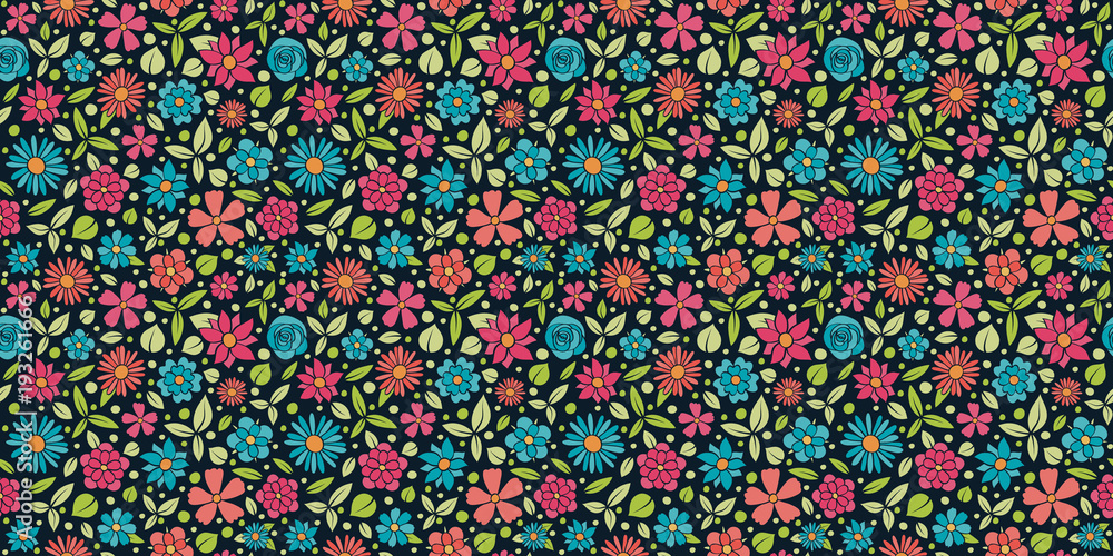 Abstract floral background - seamless pattern with spring flowers. Mother's Day, Woman's Day and Valentine's Day. Vector. Abstract floral background - seamless pattern with spring flowers. Mother's Day, Woman's Day and Valentine's Day. Vector.