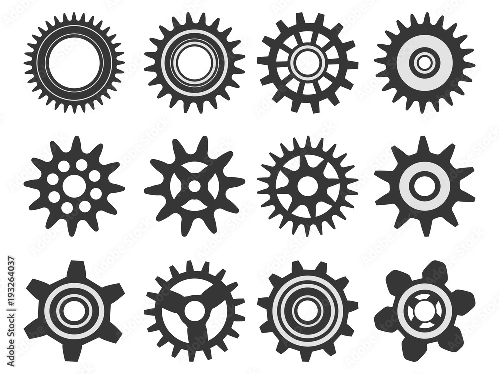 Gears isolated on white Gears isolated on white
