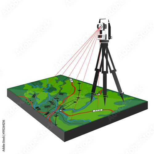 Geodetic survey on the ground