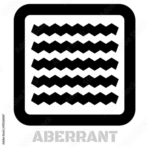 Aberrant conceptual graphic icon. Design language element, graphic sign. photo