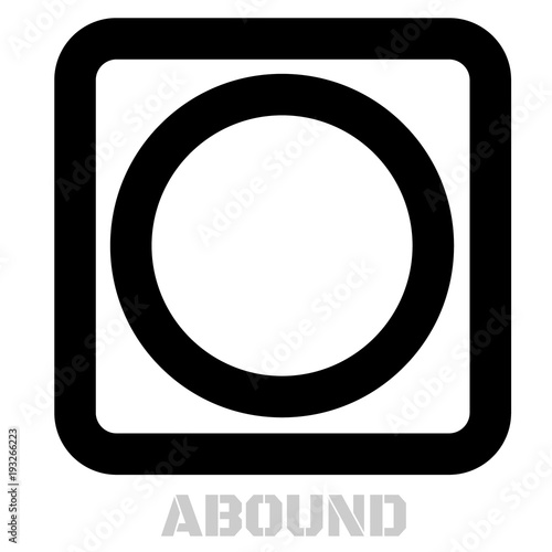 Abound conceptual graphic icon. Design language element, graphic sign.