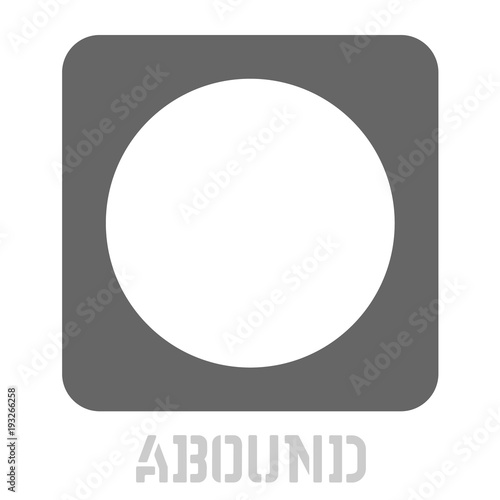 Abound conceptual graphic icon. Design language element, graphic sign.