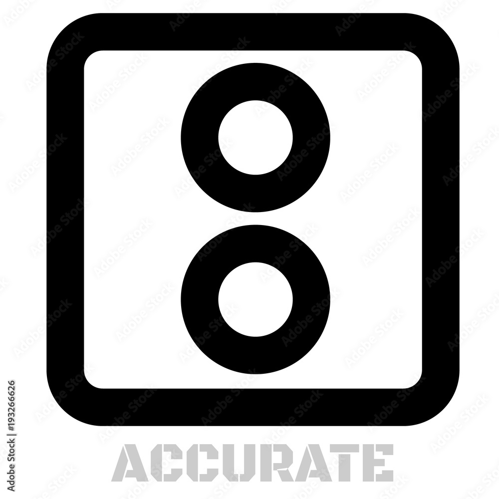 Accurate conceptual graphic icon. Design language element, graphic sign. Accurate conceptual graphic icon. Design language element, graphic sign.