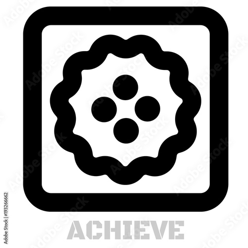 Achieve conceptual graphic icon. Design language element, graphic sign.
