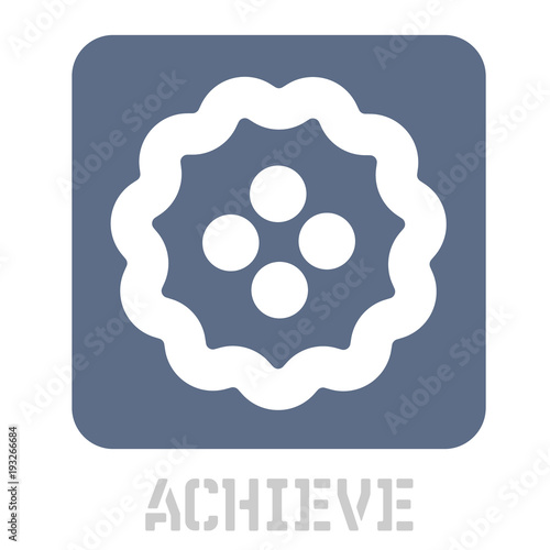 Achieve conceptual graphic icon. Design language element, graphic sign.