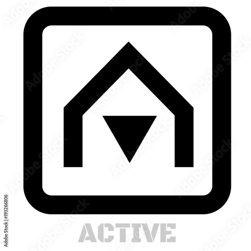 Active conceptual graphic icon. Design language element, graphic sign.