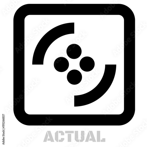 Actual conceptual graphic icon. Design language element, graphic sign.