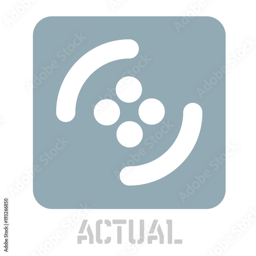 Actual conceptual graphic icon. Design language element, graphic sign.