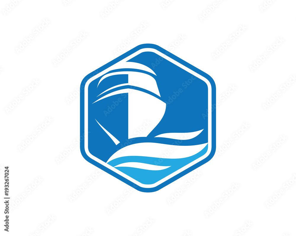 Boat Logo Brand Identity for Boating Business vector de Stock Adobe