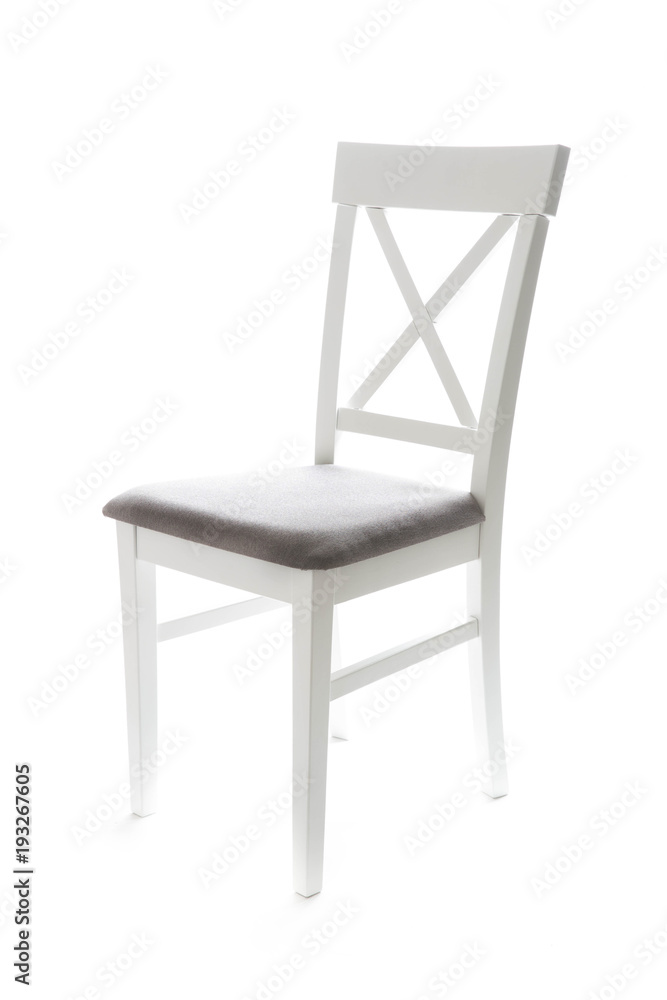 White wooden chair White wooden chair