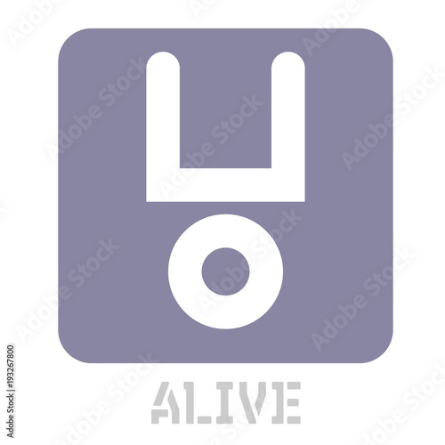 Alive conceptual graphic icon. Design language element, graphic sign. photo