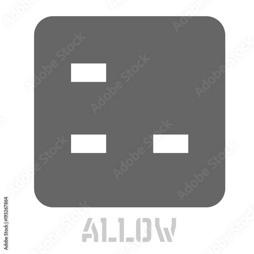 Allow conceptual graphic icon. Design language element, graphic sign.