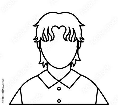 line avatar man with default face and shirt