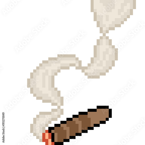 vector pixel art cigar