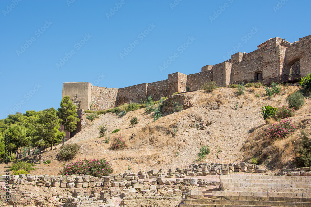 Old medieval castle walls
