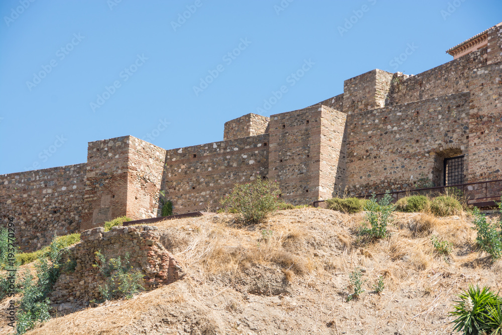 Old medieval castle walls