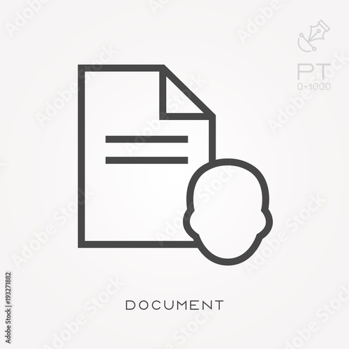 Line icon document