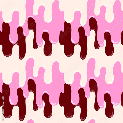 ice cream melted background. seamless vector pattern