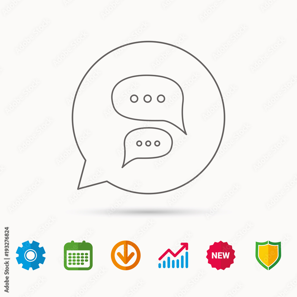 Chat icon. Comment message sign. Chat icon. Comment message sign.