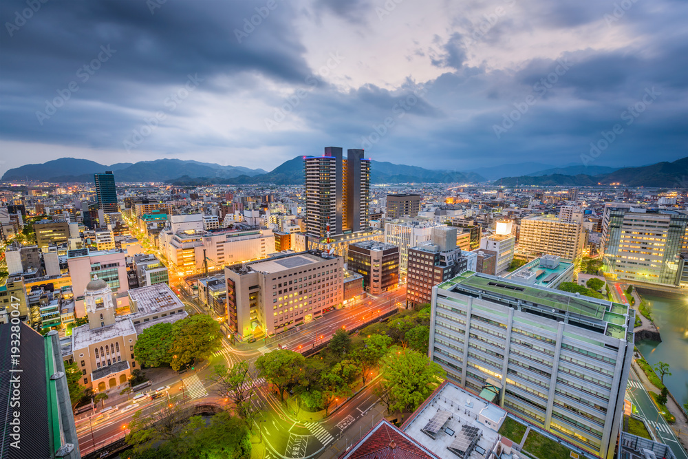 Obraz premium Shizuoka City, Japan Skyline