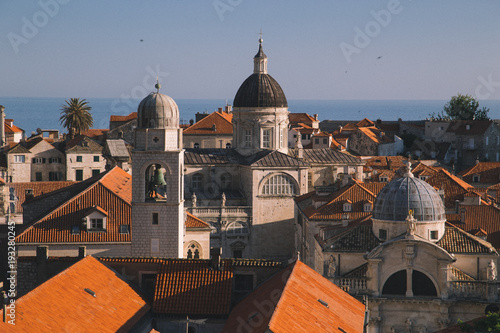 Dubrovnik rooftops at sunset, Dalmatia, Croatia