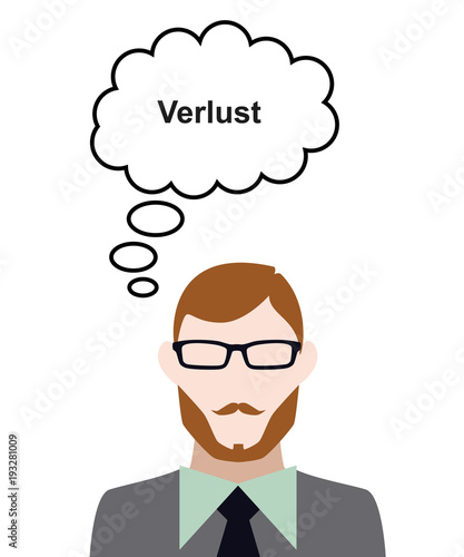Person denkt an Verlust