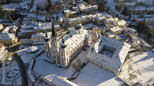 Mariazeller Basilika im Winter - Luftaufnahme