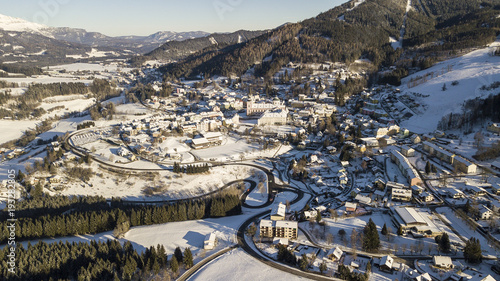 Mariazeller Basilika im Winter - Luftaufnahme