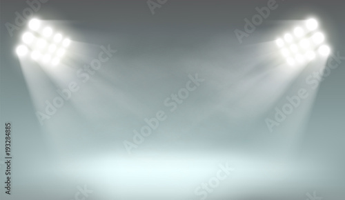 Searchlight on dark background