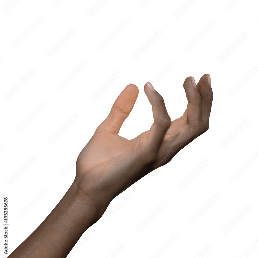 African american black hand gesture isolated on white background African american black hand gesture isolated on white background