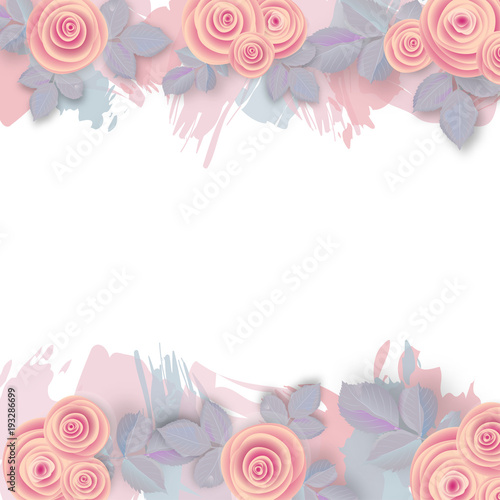 rose background with pink strokes