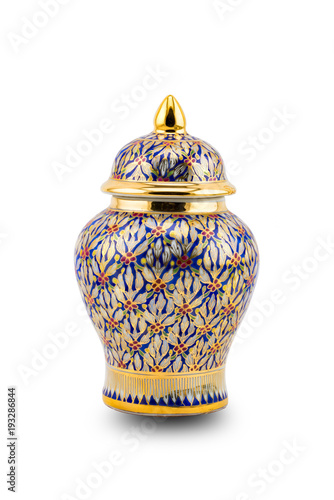 Beautiful old thai style ceramic jar