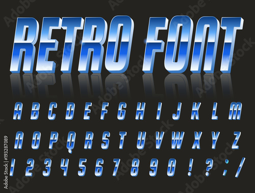 Font style 80 s.
